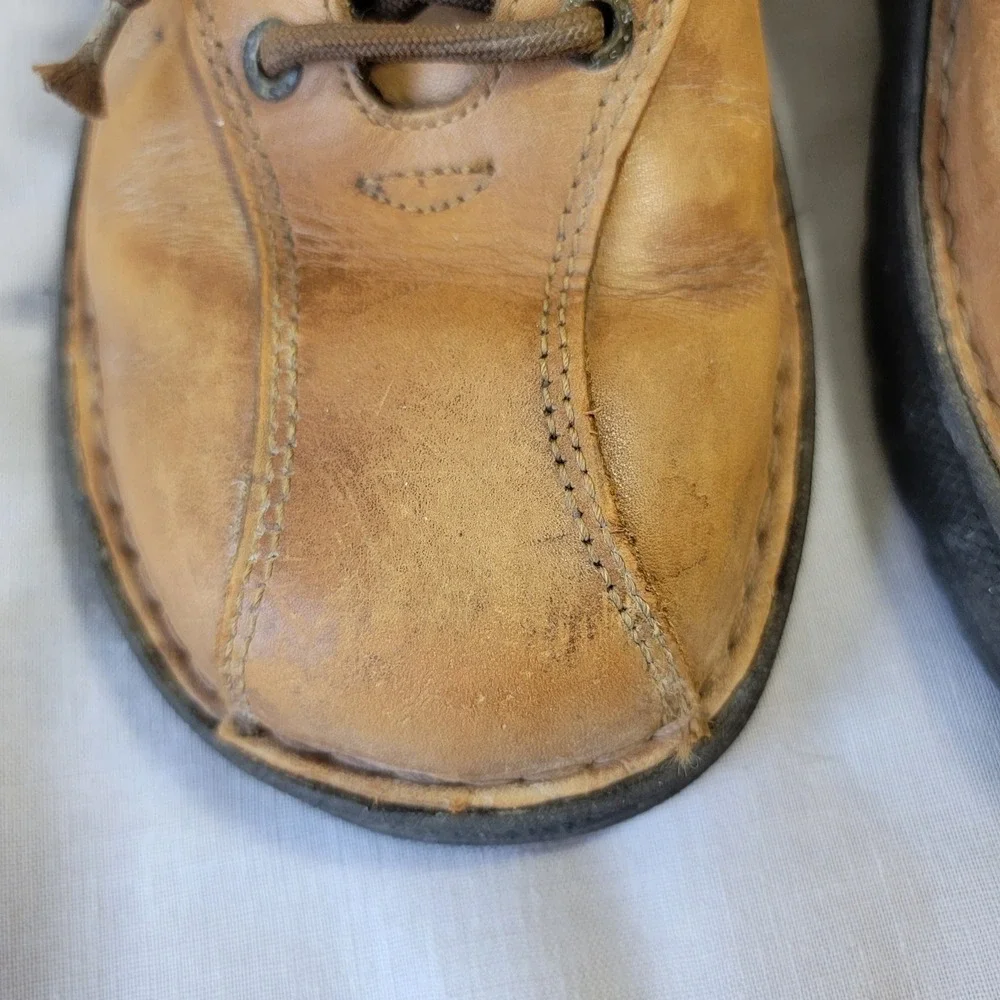 VTG Skechers Y2K Comfort Construction 4037 Tan Leather Casual Oxford Shoes 9.5